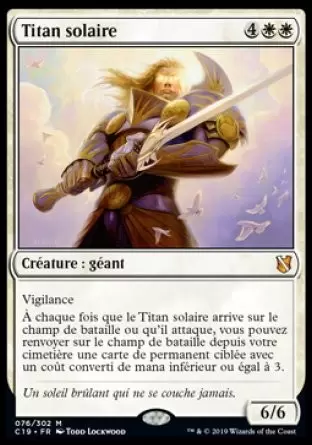 Commander 2019 - Titan solaire