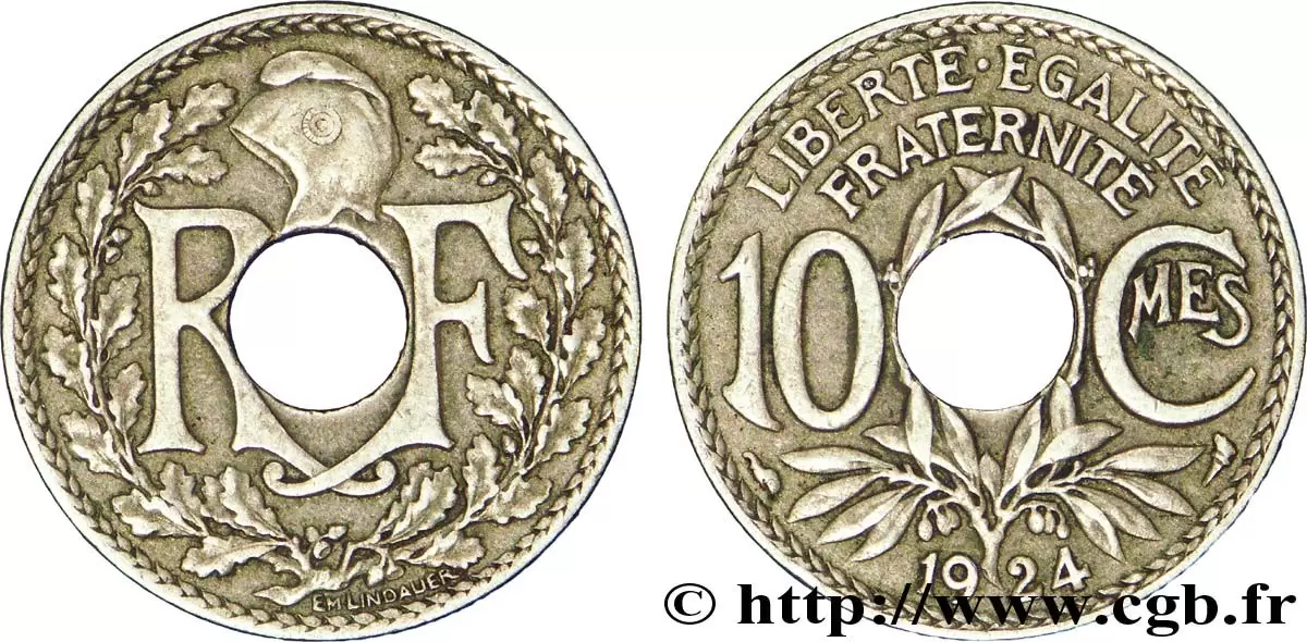 10 centimes Lindauer - 1924 poissy
