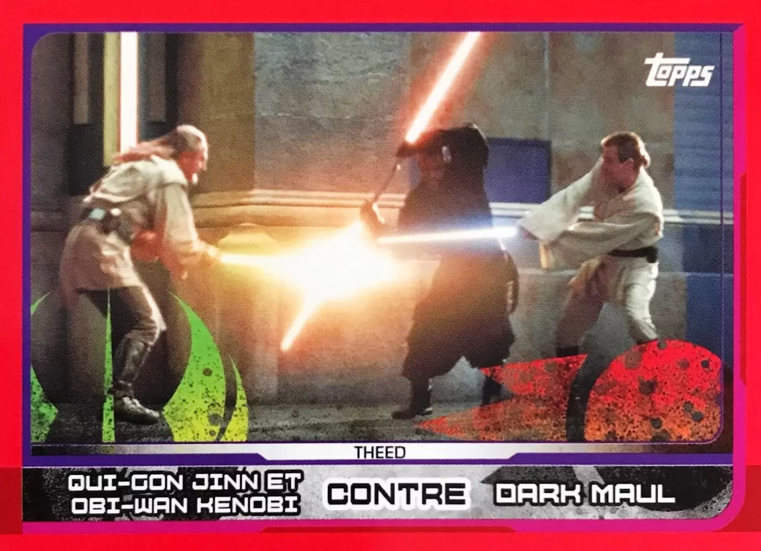 Topps - Voyage vers Star wars : Les Derniers Jedi - Qui-Gon Jinn et Obi-Wan Kenobi contre Dark Maul (Theed)