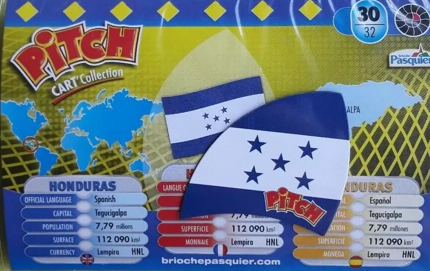 Magnets Pitch - Puzzles Drapeaux du monde - Honduras