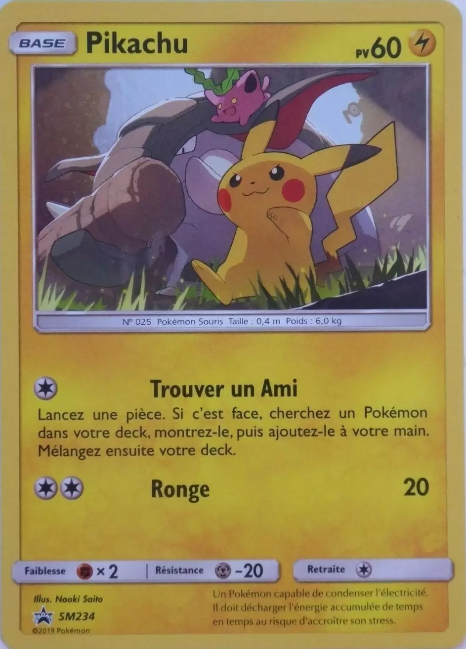 Carte Pokemon Pikachu GX sm232 Promo Soleil et Lune - Neuve - FR