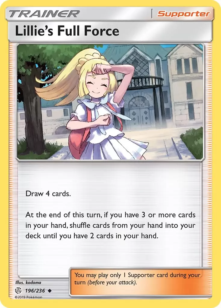 Lillie's Full Force - Cosmic Eclipse Pokémon card 196/236