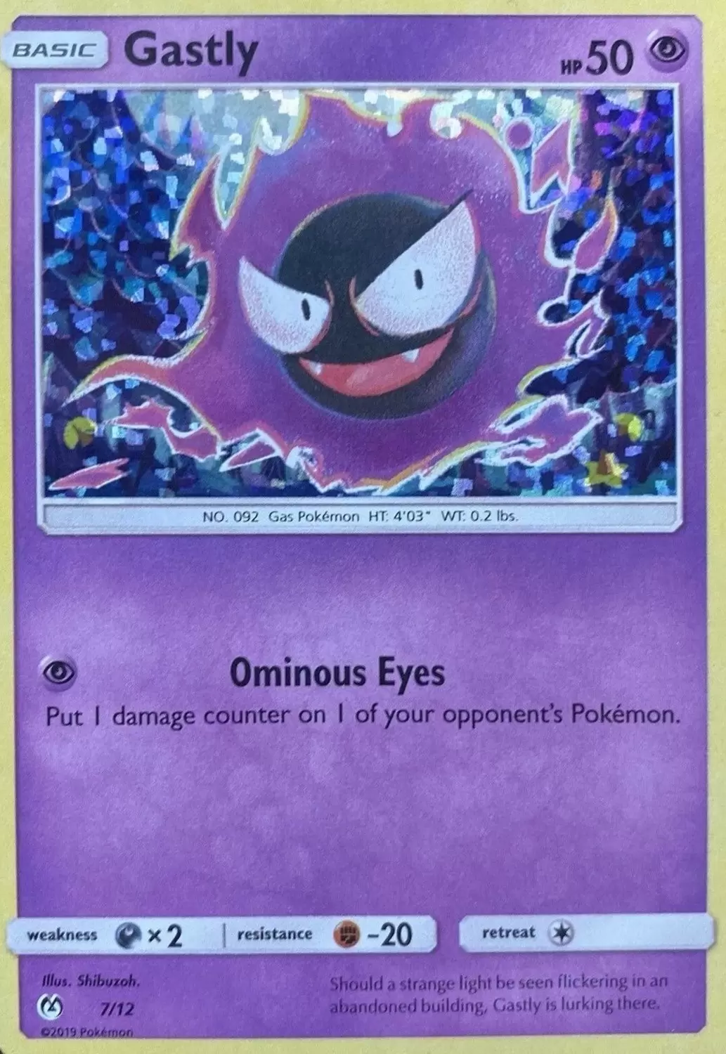 McDonald\'s Collection 2019 - Gastly Holo