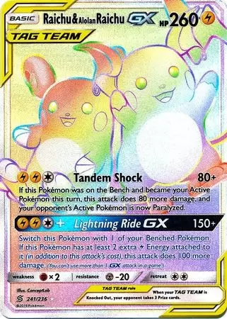 Unified Minds - Raichu & Alolan Raichu GX