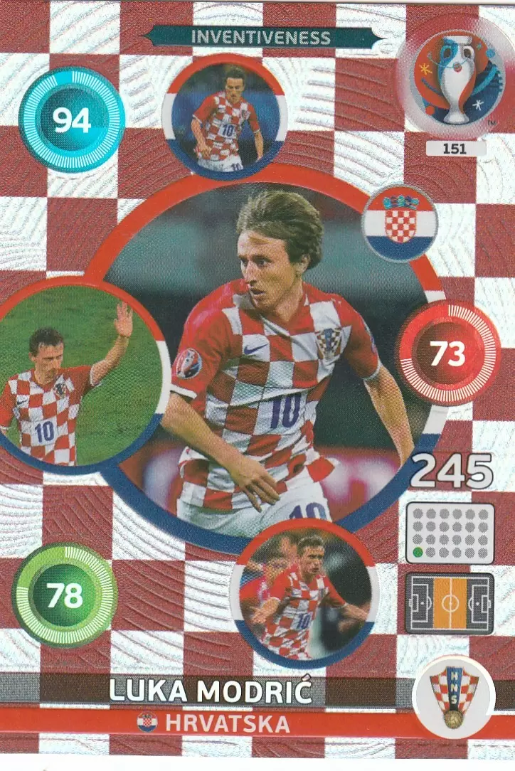 2016-17 PANINI DONRUSS Soccer LUKA MODRIC GOLD, Croatia