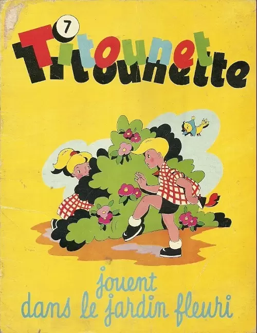 Titounet et Titounette - Titounet et Titounette jouent dans le jardin fleuri