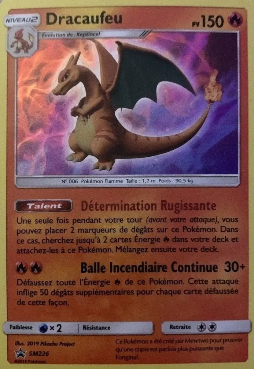 Dracaufeu - carte Pokémon SM226 Cartes Promo Black Star Soleil et Lune