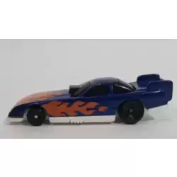 Voiture Bleue Flammes Rouges