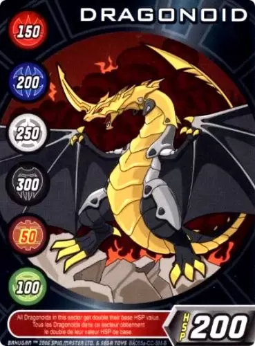 Bakugan Battle Brawlers Cards - Dragonoid