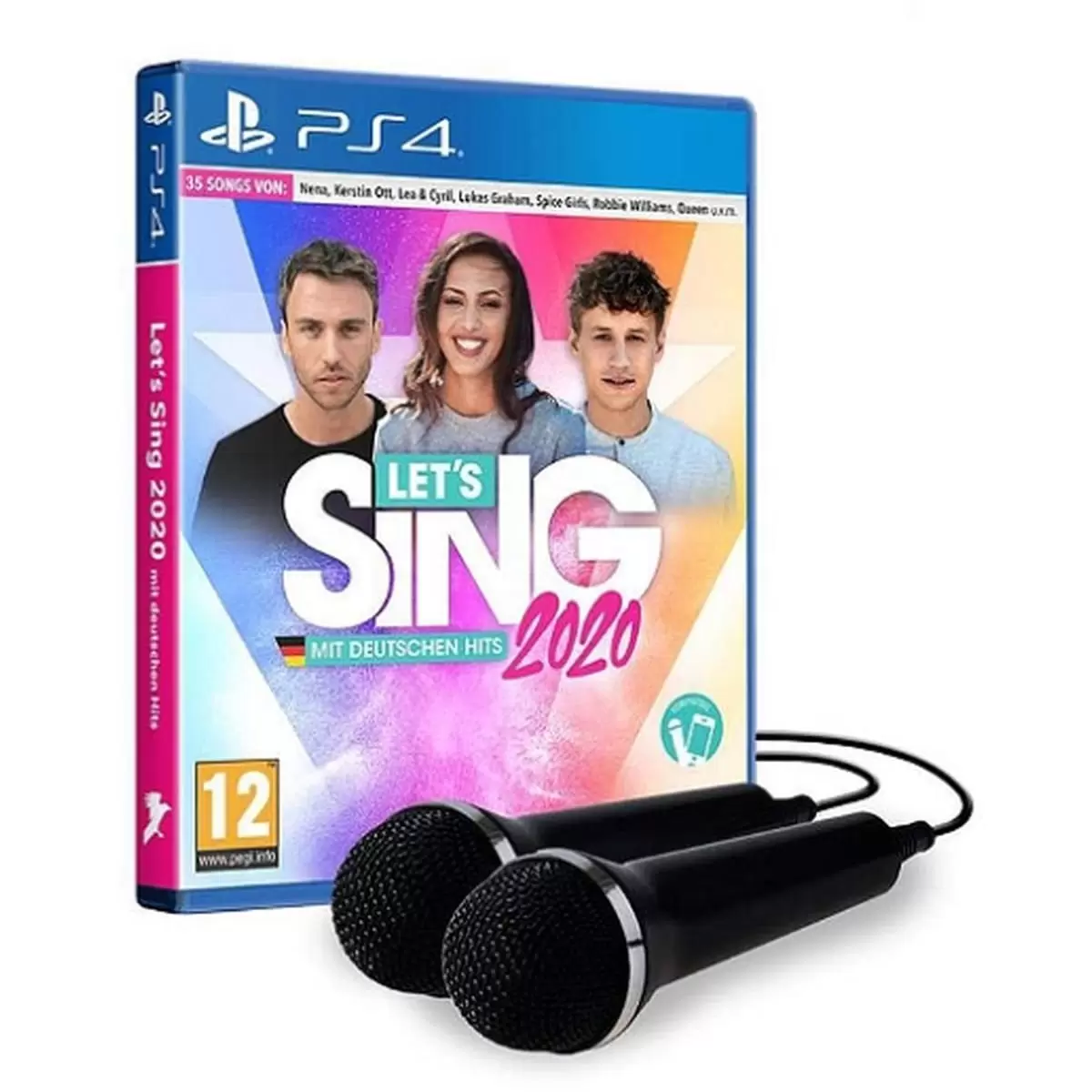 Jeux PS4 - Let\'s Sing 2020 - Hits Français et Internationaux + 2 micros