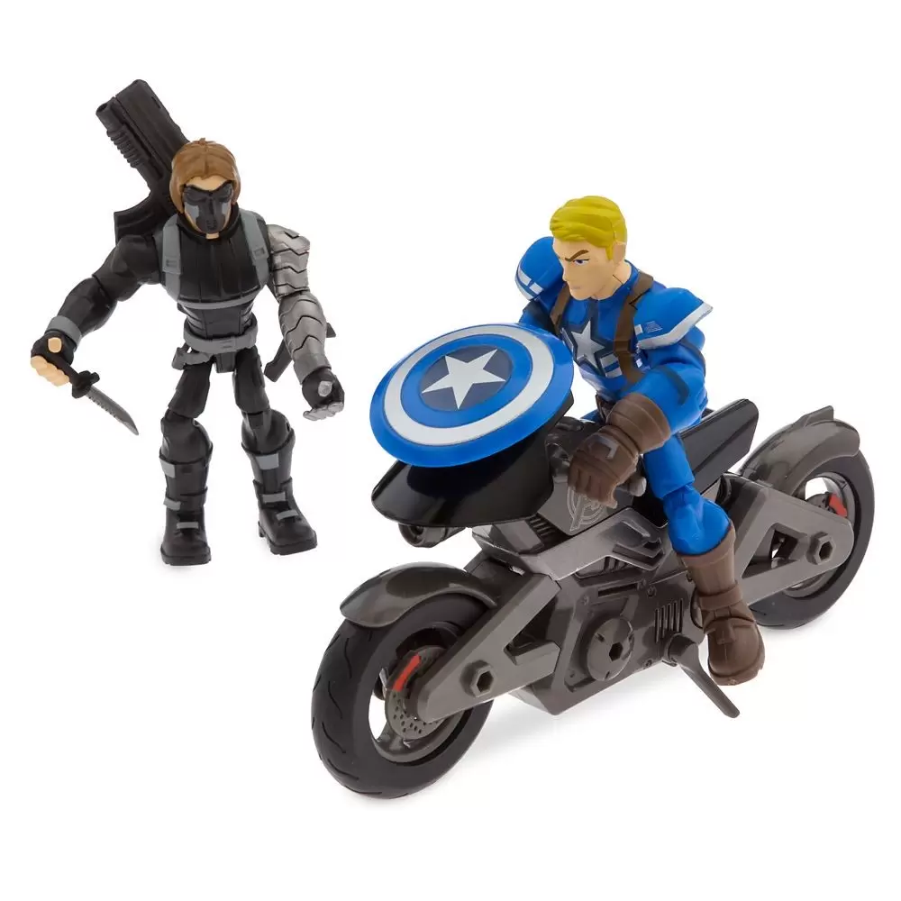 Toybox Disney - Captain America Motorcycle Set