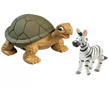 Les Animaux de la Savane - La Tortue des Galapagos + La Maman Tortue + Le Bébé Zèbre