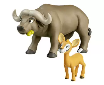 Les Animaux de la Savane - Le Buffle + Le Papa Buffle + Le Bébé Gazelle