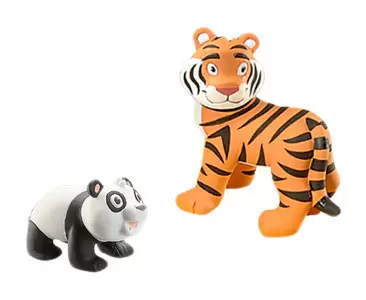 Les Animaux de la Savane - Le Tigre + Le Bébé Panda + Le Papa Tigre