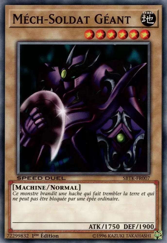 Speed Duel : Les Épreuves du Royaume  SBTK - Méch-Soldat Géant