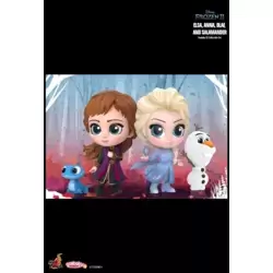 Frozen 2 - Elsa, Anna, Olaf, and Salamander