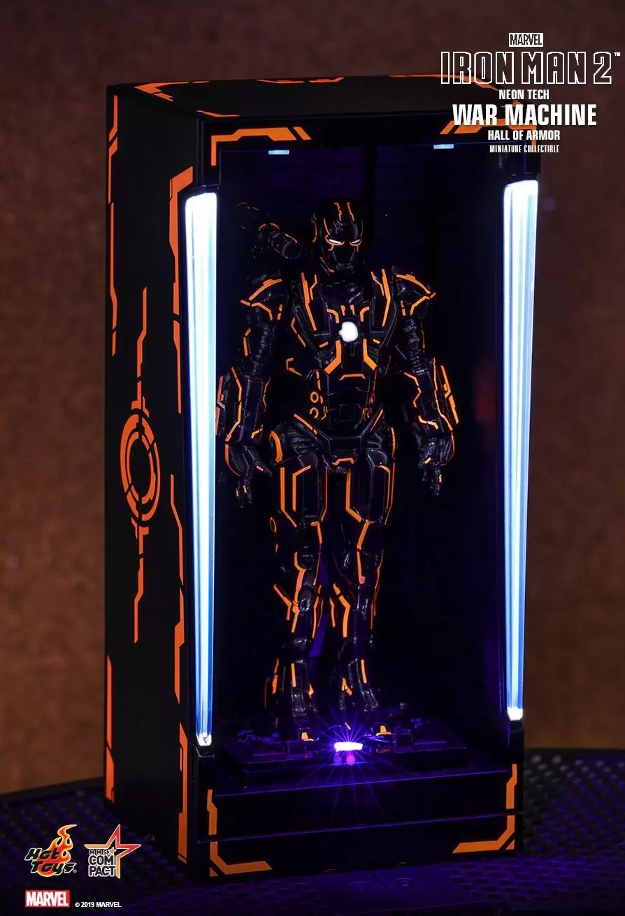 MMS Compact (Movie MasterPiece Compact) - Iron Man 2 - Neon Tech War Machine Hall of Armor Miniature Collectible