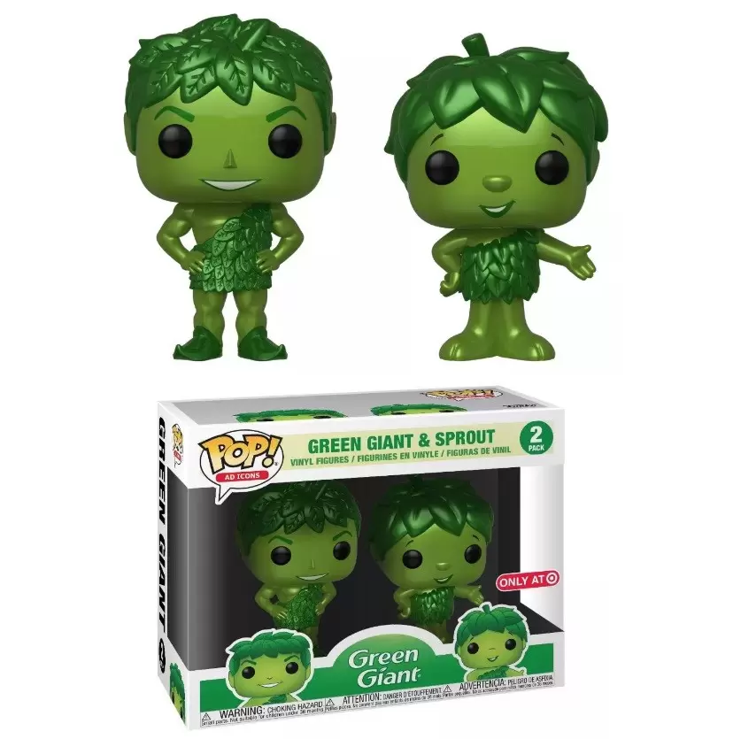 POP! Ad Icons - Green Giant & Sprout Metallic 2 Pack