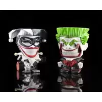 Black, White, and Red All Over Harley Quinn and The Joker 2 Pack