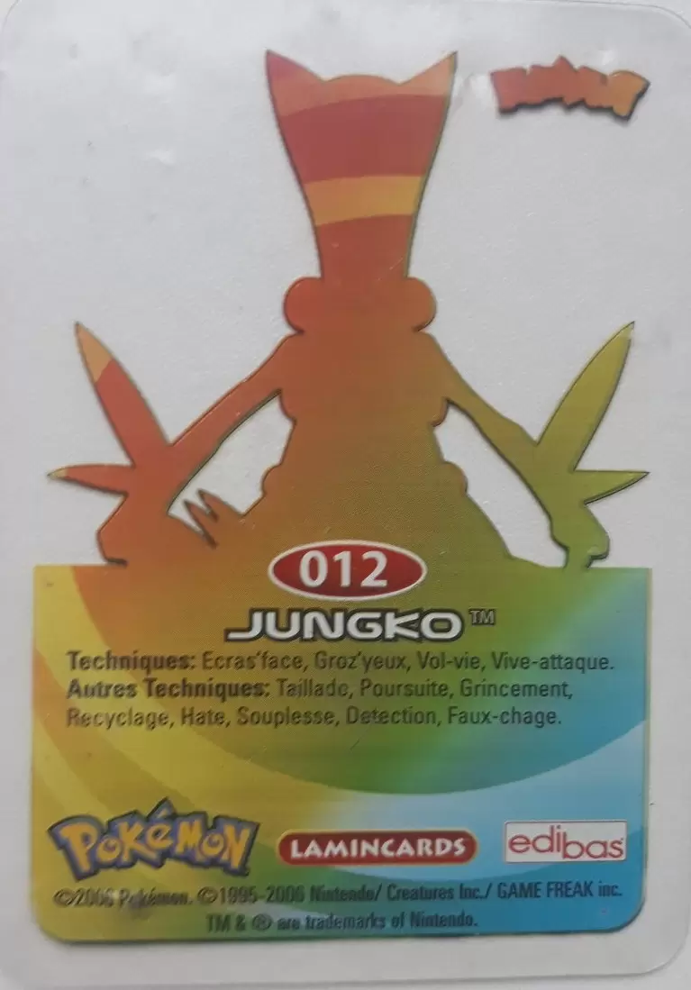 Lamincards Pokémon 2006 - Jungko