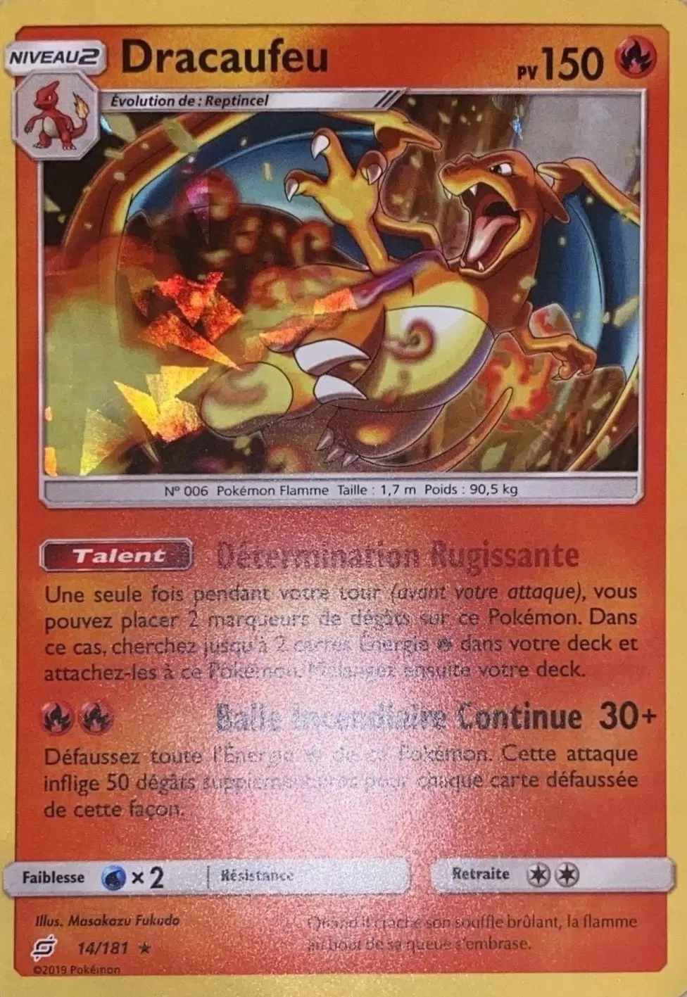 Dracaufeu Holographique Mosaique Carte Pokemon 14 181 Duo De Choc