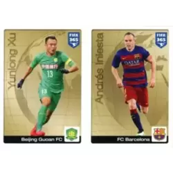 Yunlong Xu - Andrés Iniesta - Panini Golden Sticker