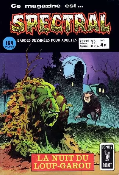 Spectral -1ère série (Comics Pocket) - La Créature du Marais - La nuit du loup-garou