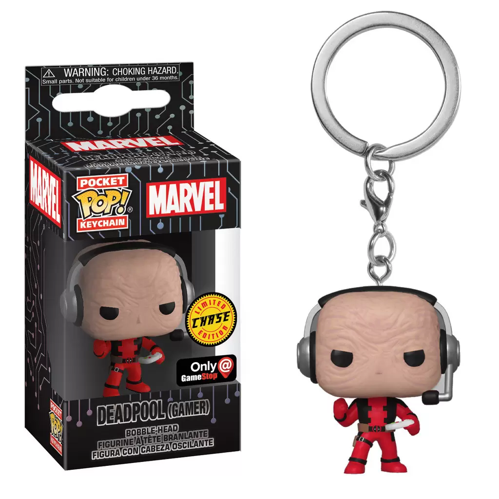 Marvel - POP! Keychain - Marvel - Deadpool Gamer Unmasked