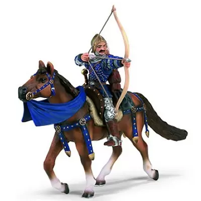 Ritter - Monde des Chevaliers - Archer à cheval bleu
