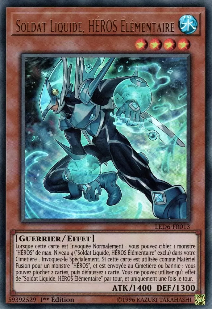 Pack du Duelliste - Les Duellistes Légendaires : Le Héros Magique LED6 - Soldat Liquide, HÉROS Élémentaire