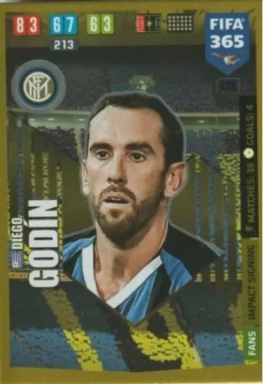 FIFA 365 : 2020 Adrenalyn XL - Diego Godin - FC Internazionale Milano
