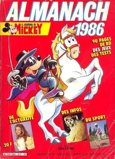 Le Journal de Mickey - Almanach - Année 1986