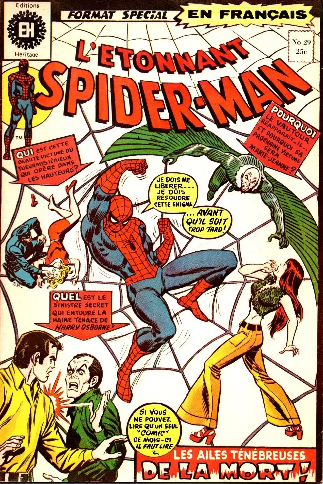 L\'étonnant Spider-Man (Editions Héritage) - Les ailes ténébreuses de la mort!