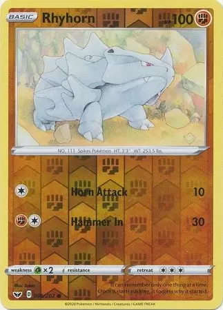 Sword & Shield - Rhyhorn Reverse