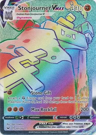 Enfants Jouets Jouets éducatifs Pokémon Jouets éducatifs Card Pokémon Stonjourner Vmax 