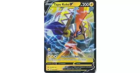 072/202 Tapu Koko V, Rare Holo V Card