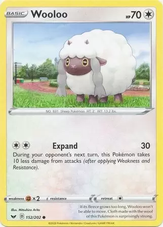 Wooloo Sword Shield Pokemon Card 152 2