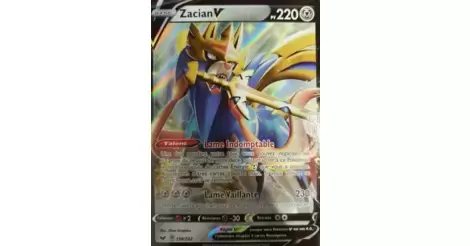 Carte Pokémon Zacian V 138/202 de la série Épée et Bouclier en