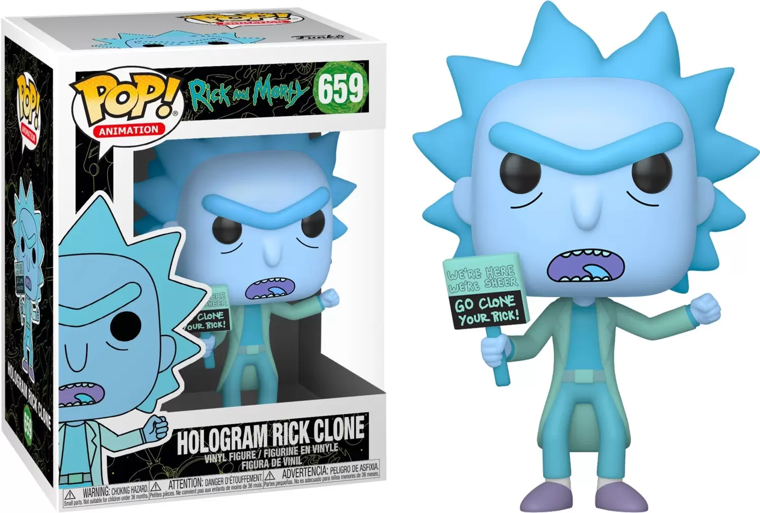 POP! Animation - Rick and Morty - Hologram Rick Clone
