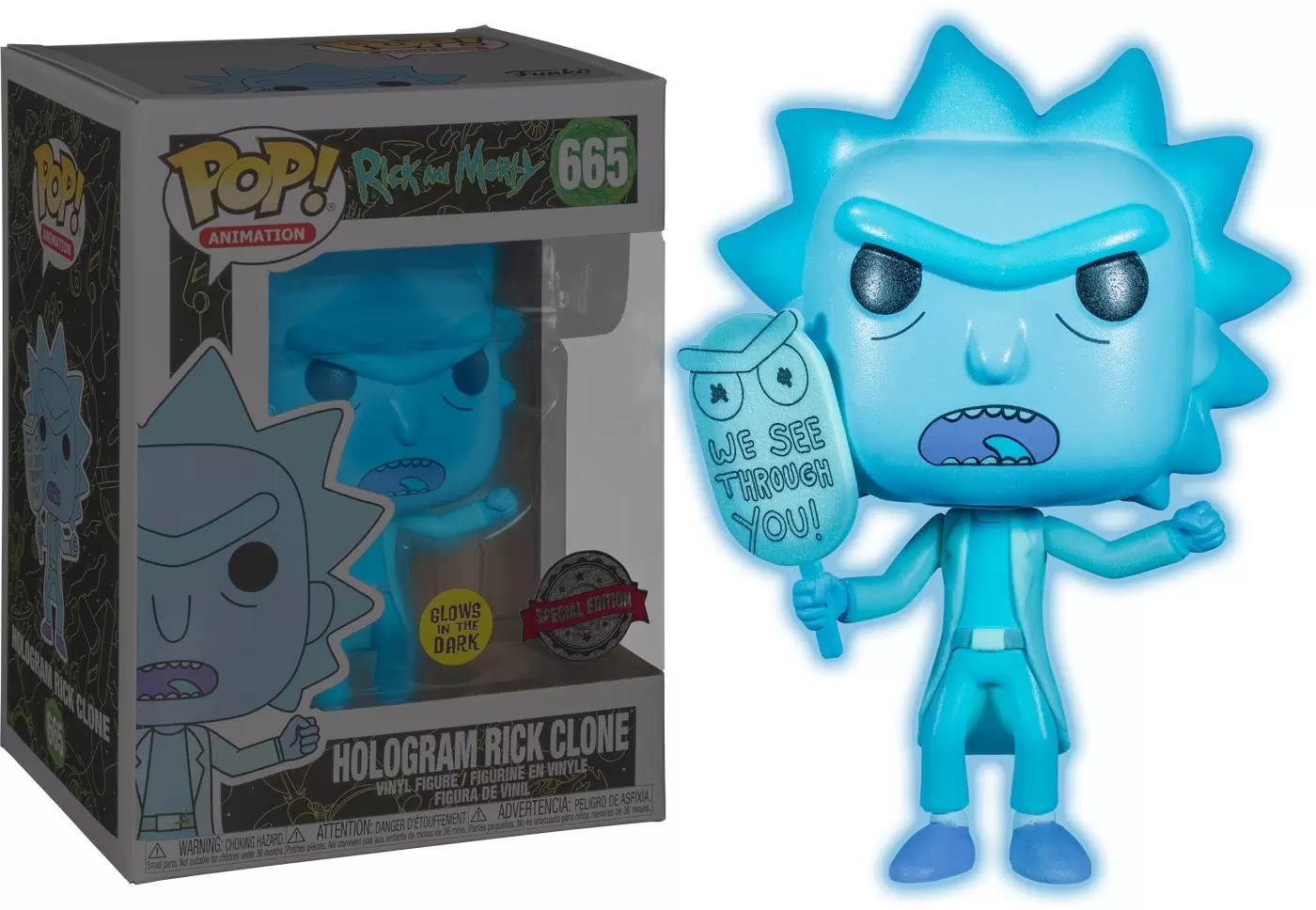 POP! Animation - Rick and Morty - Hologram Rick Clone GITD