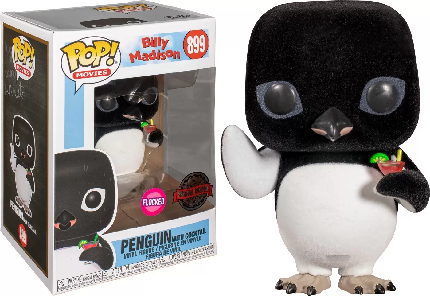 POP! Movies - Billy Madison - Penguin with a cocktail Flocked