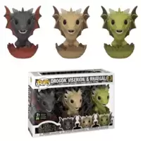Game of Throne - Drogon, Viserion & Rhaegal 3 Pack