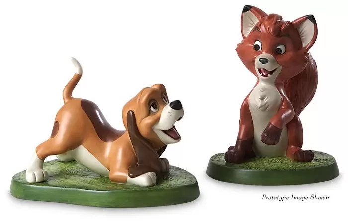 Jim Shore Disney Traditions 6008077 Fox and Hound Todd & Copper On Log Figurine 