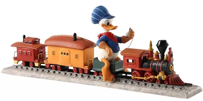 Walt Disney Classic Collection WDCC - Donald Duck on Train Backyard Whistle Stop