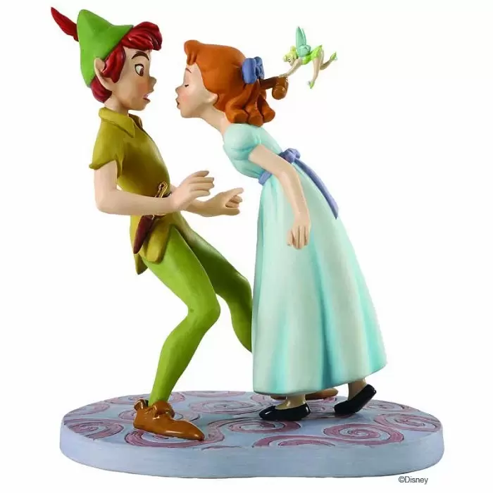 Walt Disney Classic Collection WDCC - Peter Pan,Wendy and Tinker Bell I\'m So Happy Think I\'ll Give You a Kiss