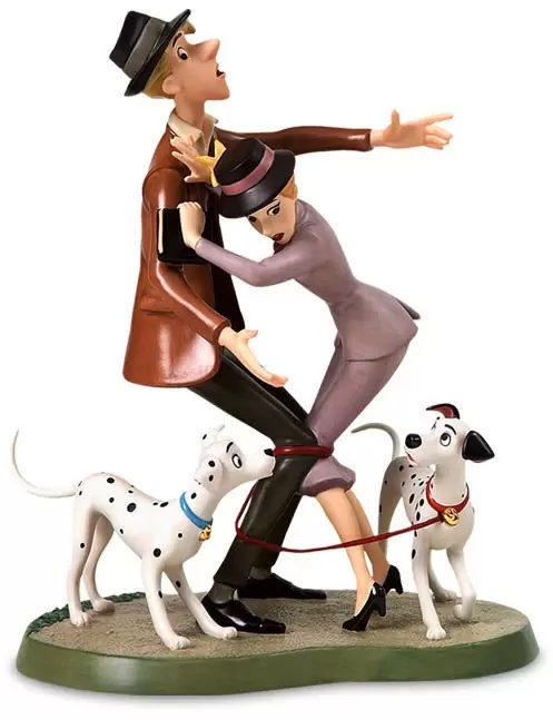 Walt Disney Classic Collection WDCC - Roger and Anita and Pongo and Perdita Tangled Up Romance