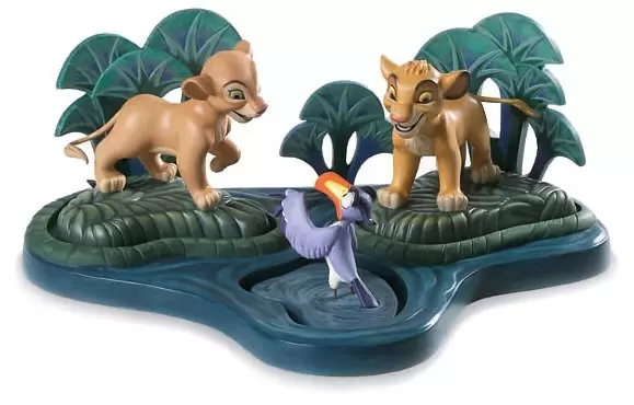 Walt Disney Classic Collection WDCC - Simba, Nala, Zazu and Base