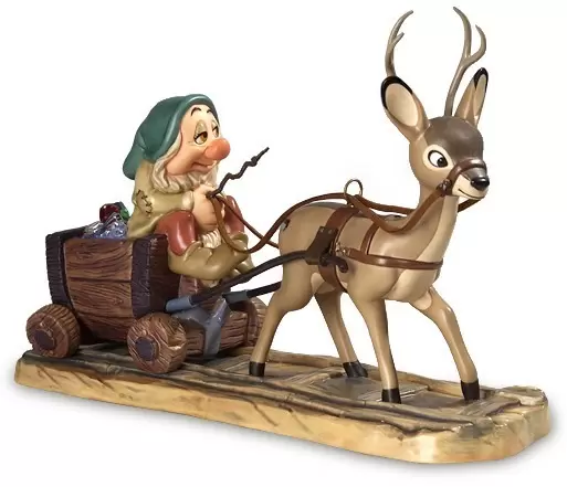 Walt Disney Classic Collection WDCC - Sleepy with Deer Drawn Cart in a Mine
