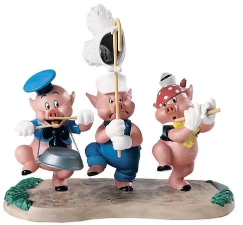Walt Disney Classic Collection WDCC - Three Little Pigs Triumphant Trio