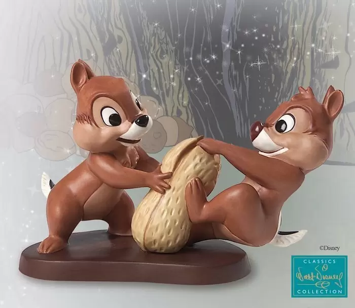 Walt Disney Classic Collection WDCC - Working for Peanuts Chip N Dale Dtermined Duo